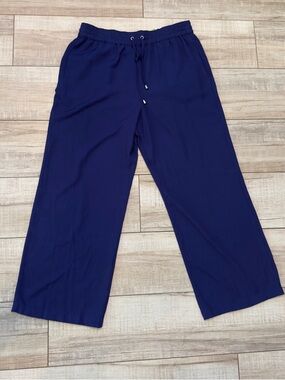 Croft & Barrow Navy Wide Leg Pants L